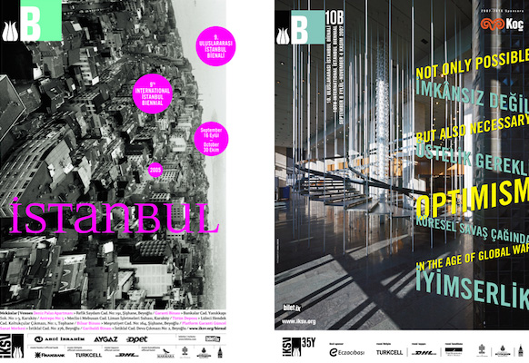 Image 5: Posters of 9th Istanbul Biennial (2005) and 10th Istanbul Biennial (2007) respectively