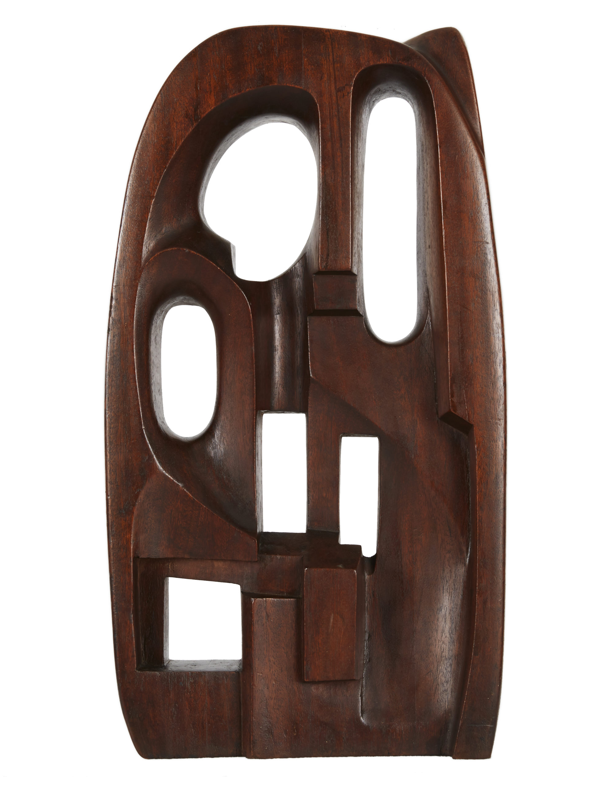 Saloua Raouda Choucair, Interform, 1960, Wood, 60 × 32 × 11.5 cm. Image courtesy of Barjeel Art Foundation, Sharjah. 