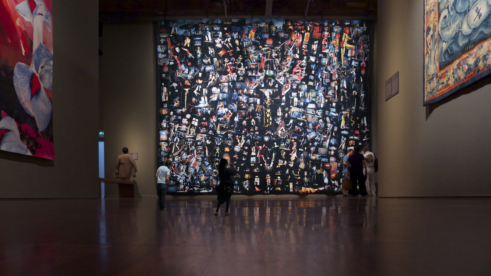 SANDOUK EL DOUNIA, 2011, Digitally woven tapestry, Venice Biennale, Fundazione Cini, Italy.