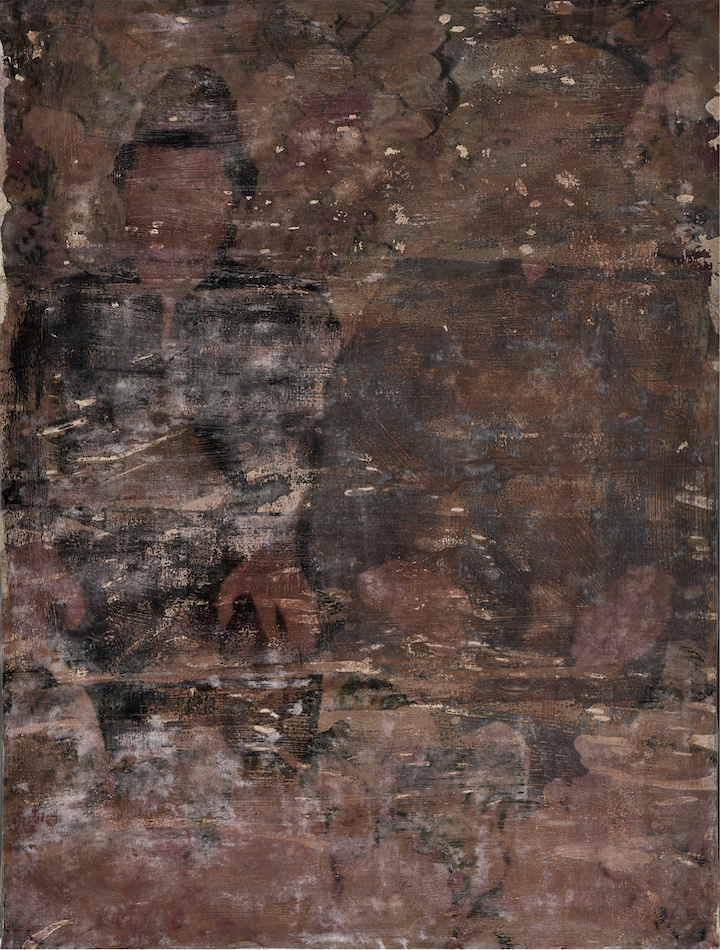 A Glance Forward, 2002, Mixed media on Canvas, 32 x 24 in