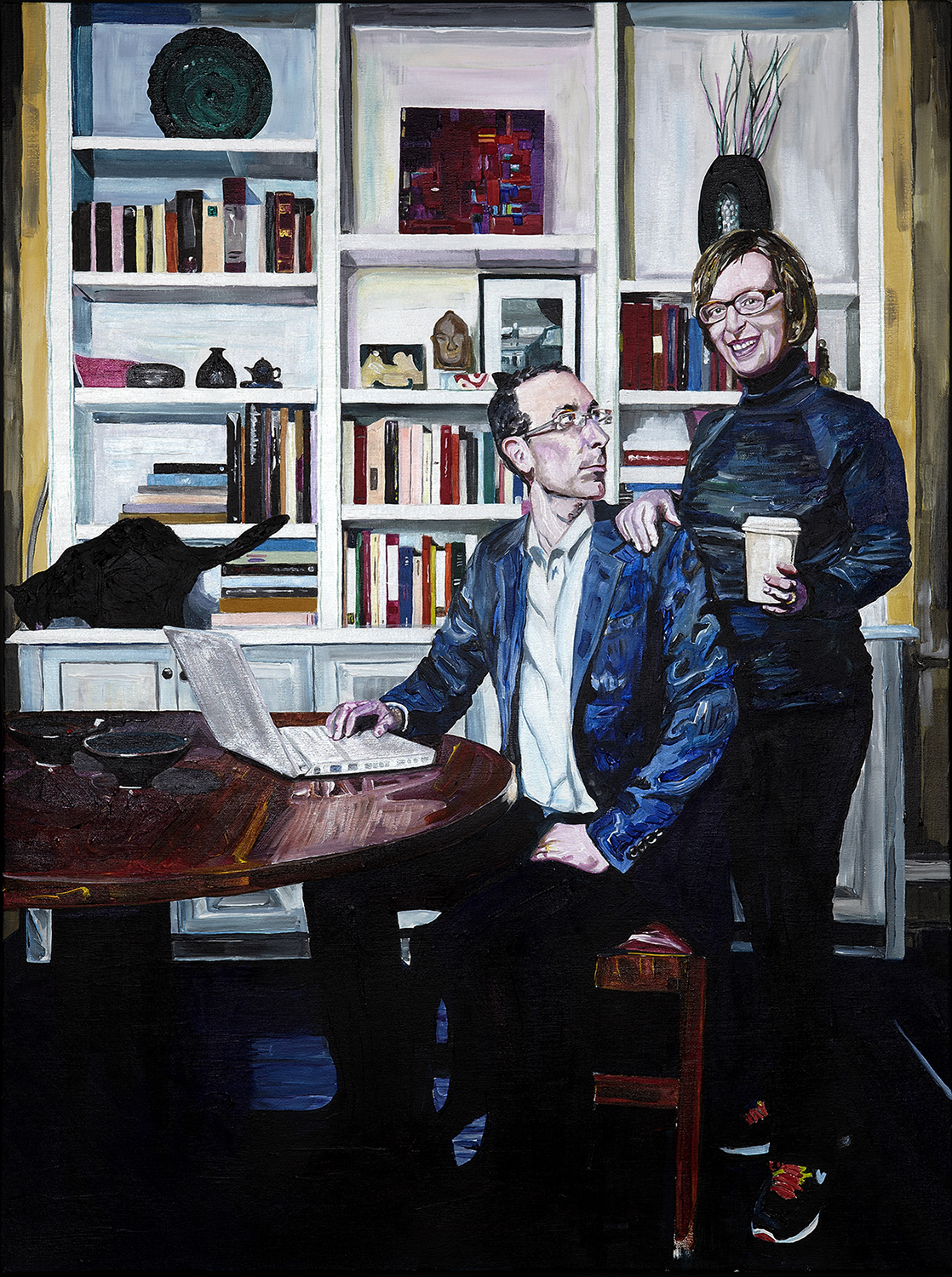 Todd & Kathy Galitz (for David), 2012, acrylic and varnish on canvas, 30 x 40 in