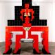 Miztanta Protective Deity, 2023, Mexican tile, grout, epoxy, cement board, plywood, 8ft x 8ft x 3ft